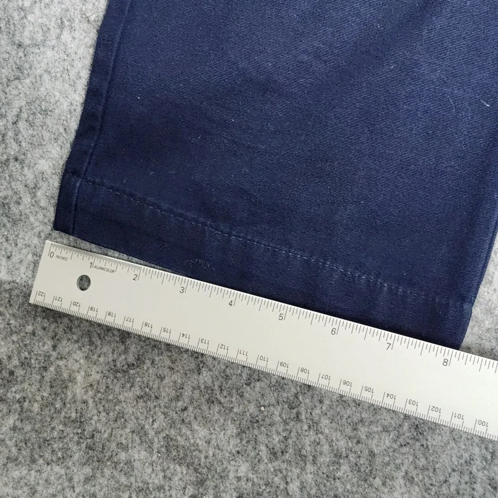 Wellen Chino Pants Men 34x30 Blue Utility Workwear Made in USA Flat Front Pocket